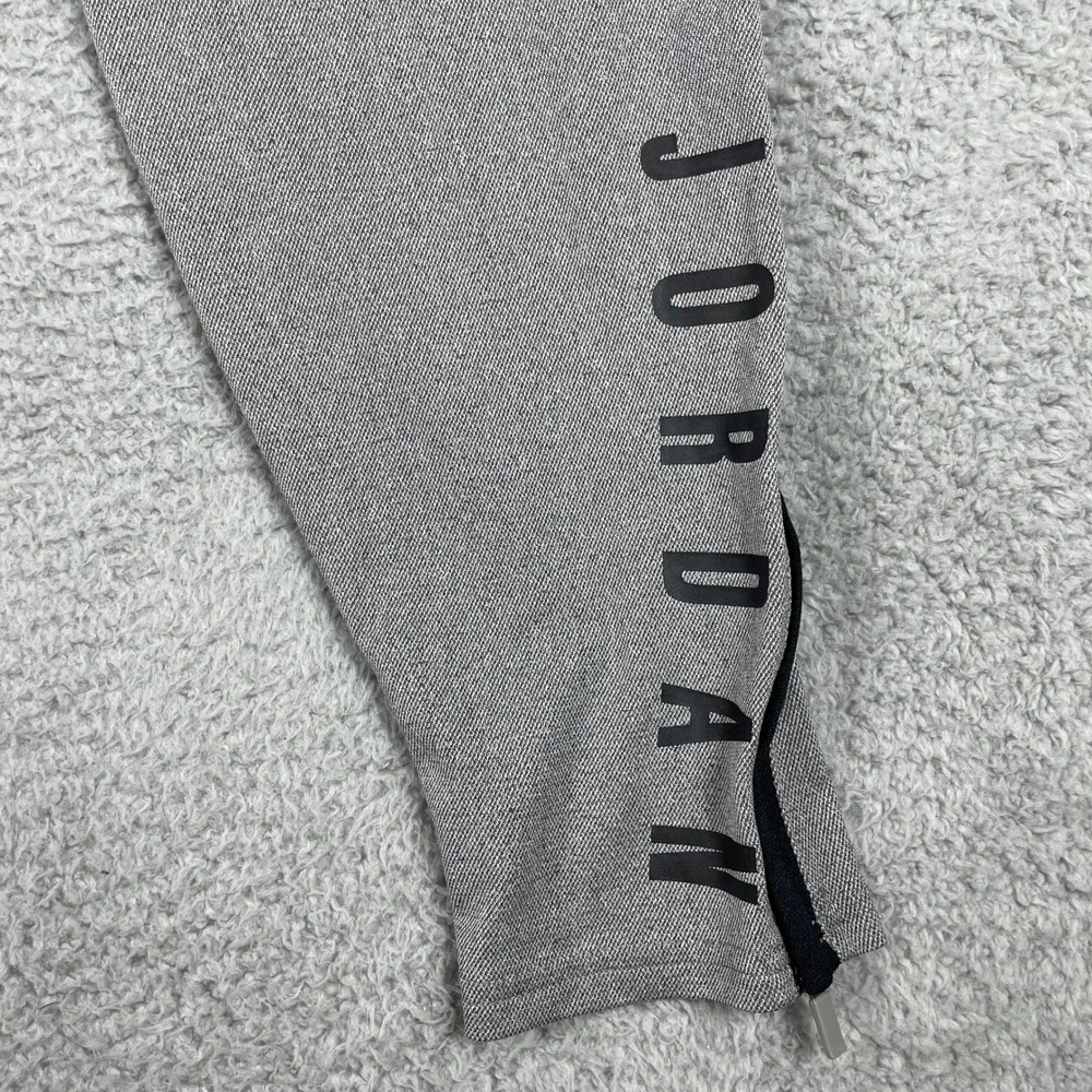 Air Jordan Pants Mens Large Gray Dri-FIT Training Joggers Ankle Zip 23 Alpha